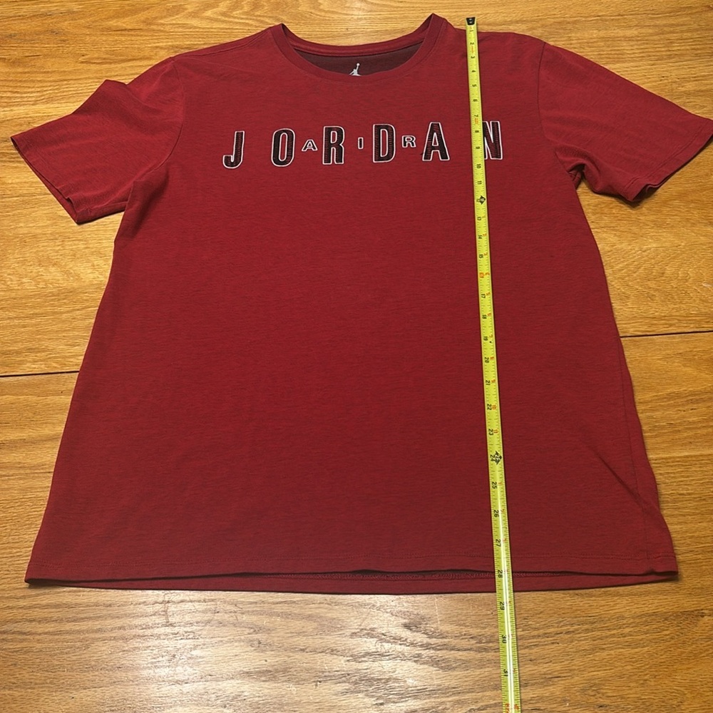 3 piece Jordan outfit Jordan Red Graphic Crewneck Trio with Black Red Logo Pants - Picture 4 of 9